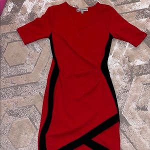 Red & black flattering dress
